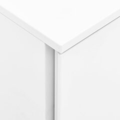 vidaXL Arkistokaappi siirrettävä valkoinen 39x45x67 cm teräs hinta ja tiedot | Olohuoneen kaapit ja lipastot | hobbyhall.fi