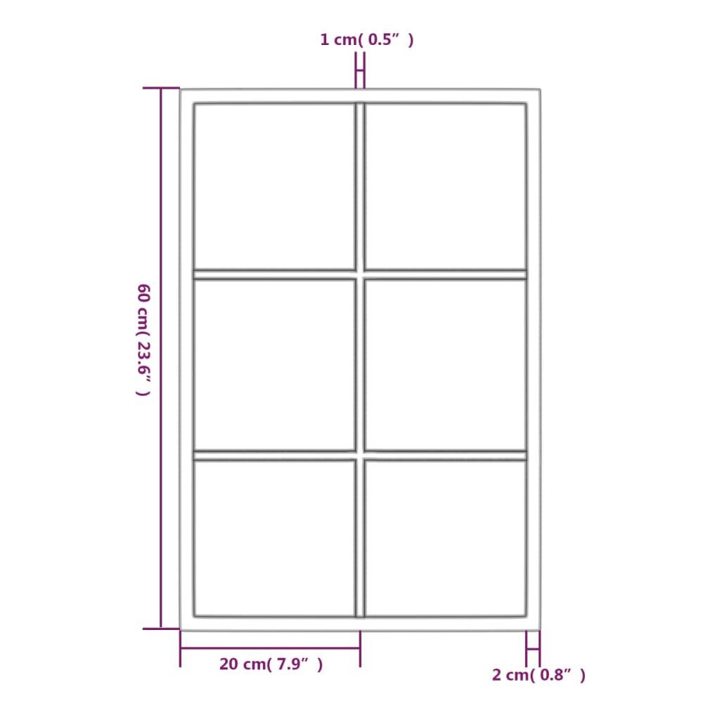 vidaXL Seinäpeili musta 60x40 cm metalli hinta ja tiedot | Peilit | hobbyhall.fi