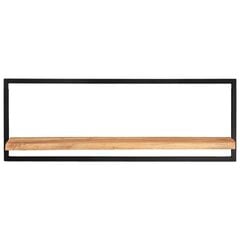 vidaXL Seinähyllyt 2 kpl 100x24x35 cm täysi akasiapuu ja teräs hinta ja tiedot | Hyllyt | hobbyhall.fi