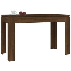 vidaXL Ruokapöytä ruskea tammi 120x60x76 cm tekninen puu hinta ja tiedot | Ruokapöydät | hobbyhall.fi