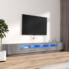 vidaXL 3-osainen TV-kaappisarja LED-valoilla harm. Sonoma tekninen puu hinta ja tiedot | TV-tasot | hobbyhall.fi