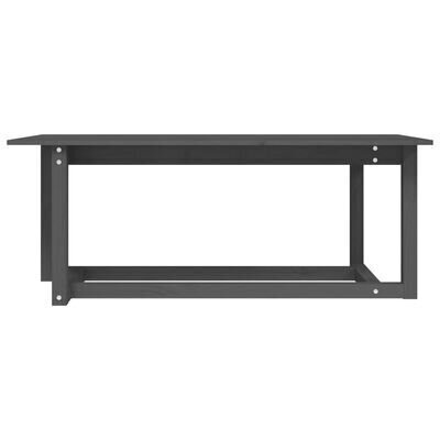 vidaXL Sohvapöytä harmaa 110x55x45 cm täysi mänty hinta ja tiedot | Sohvapöydät | hobbyhall.fi