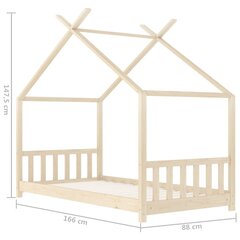 vidaXL Lasten sängynrunko täysi mänty 80x160 cm hinta ja tiedot | Lastensängyt | hobbyhall.fi