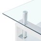 vidaXL Sohvapöytä valkoinen ja läpinäkyvä 95x55x40 cm karkaistu lasi hinta ja tiedot | Sohvapöydät | hobbyhall.fi