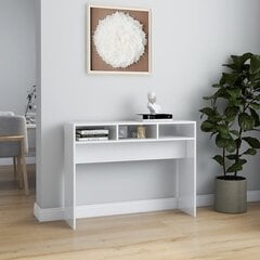 vidaXL Konsolipöytä korkeakiilto valkoinen 105x30x80 cm lastulevy hinta ja tiedot | Sivupöydät | hobbyhall.fi