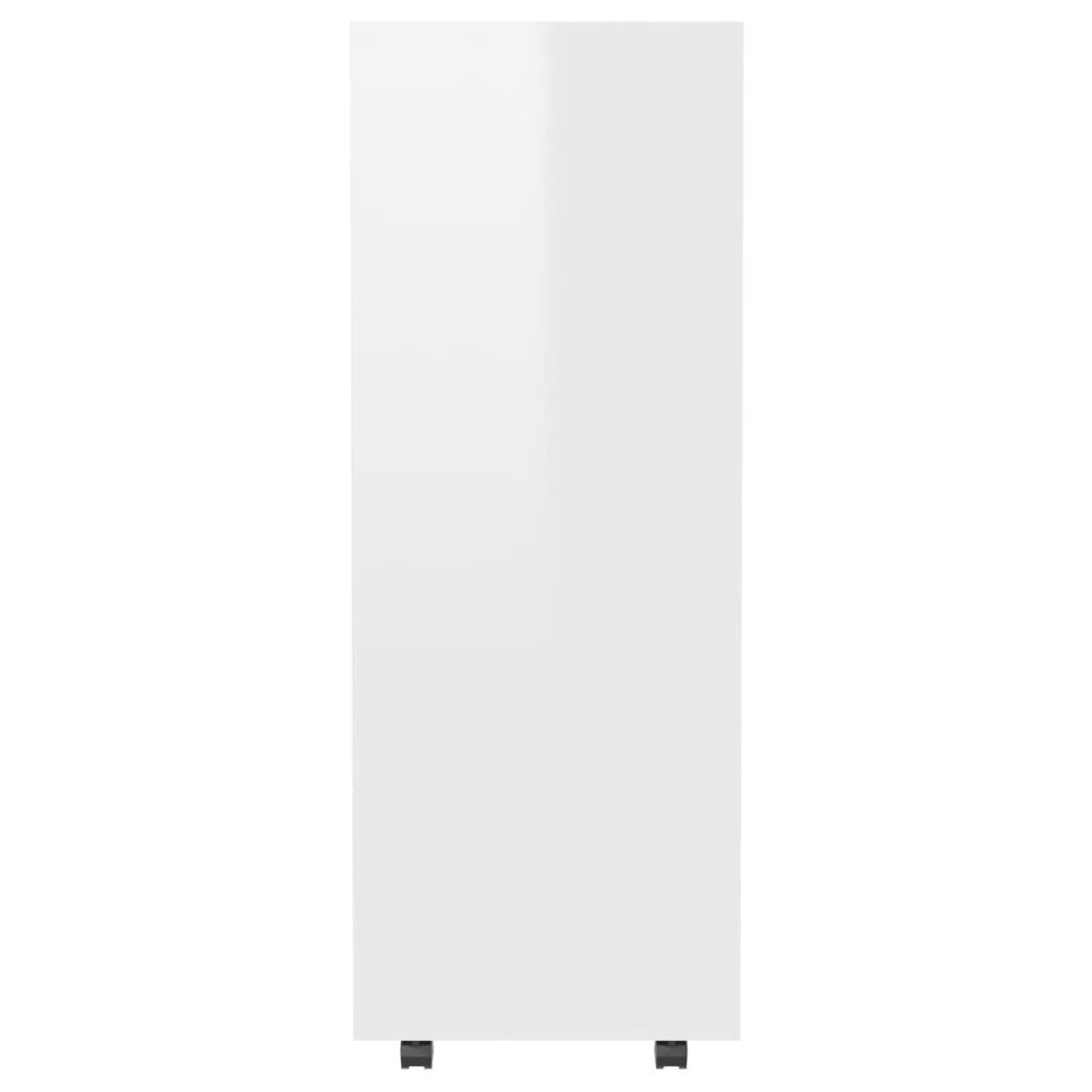 vidaXL Vaatekaappi korkeakiilto valkoinen 80x40x110 cm lastulevy hinta ja tiedot | Kaapit | hobbyhall.fi