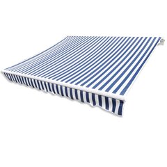 vidaXL Markiisikangas 6 x 3 m sininen & valkoinen (ei sisällä runkoa) hinta ja tiedot | Aurinkovarjot ja markiisit | hobbyhall.fi