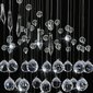 vidaXL Kattovalaisin kristallihelmillä hopea spiraali G9 hinta ja tiedot | Kattovalaisimet | hobbyhall.fi