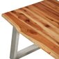 vidaXL Sohvapöytä 100x60x40 cm täysi akaasiapuu ja ruostumaton teräs hinta ja tiedot | Sohvapöydät | hobbyhall.fi