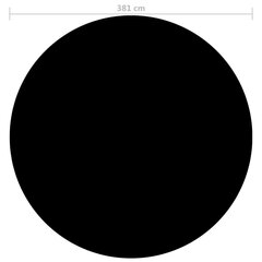 vidaXL Uima-altaan suoja musta 381 cm PE hinta ja tiedot | Uima-allastarvikkeet | hobbyhall.fi