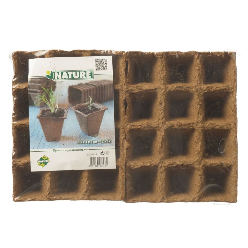 Nature Turveruukut 144 kpl 4x4x5 cm hinta ja tiedot | Istutusruukut ja minikasvihuoneet | hobbyhall.fi