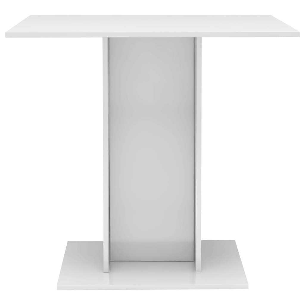 vidaXL Ruokapöytä korkeakiilto valkoinen 80x80x75 cm lastulevy hinta ja tiedot | Ruokapöydät | hobbyhall.fi