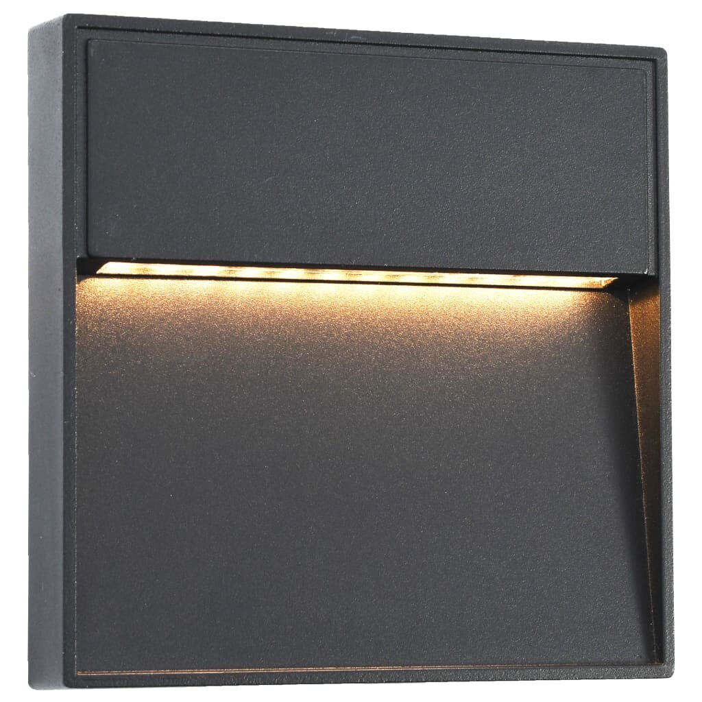 vidaXL LED-seinävalaisimet ulkotiloihin 2 kpl 3 W musta neliö hinta ja tiedot | Puutarha- ja ulkovalot | hobbyhall.fi