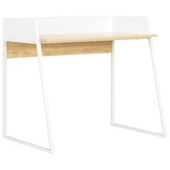 vidaXL Työpöytä valkoinen ja tammi 90x60x88 cm hinta ja tiedot | Tietokonepöydät ja työpöydät | hobbyhall.fi