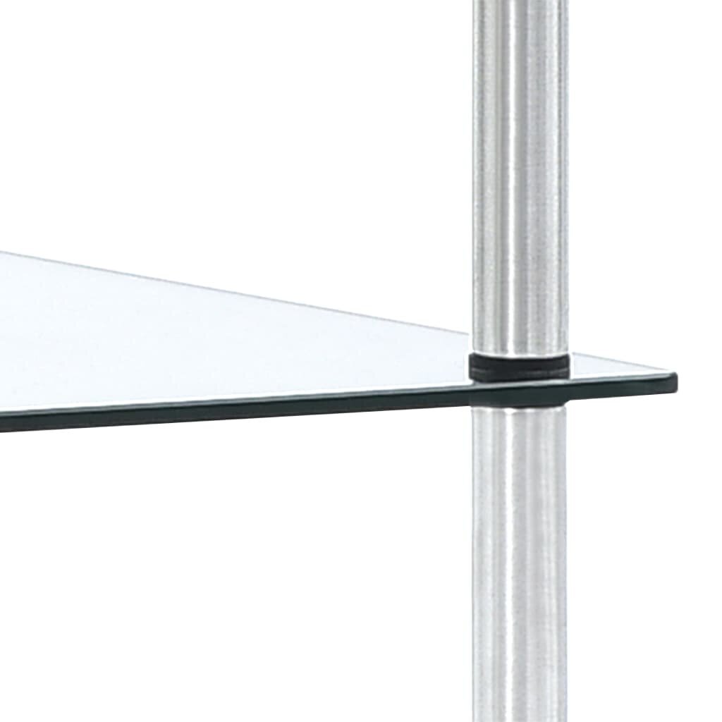 vidaXL 5-kerroksinen hylly läpinäkyvä 40x40x130 cm karkaistu lasi hinta ja tiedot | Hyllyt | hobbyhall.fi