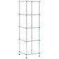 vidaXL 5-kerroksinen hylly läpinäkyvä 40x40x130 cm karkaistu lasi hinta ja tiedot | Hyllyt | hobbyhall.fi