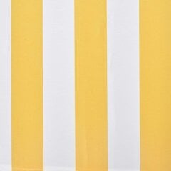 vidaXL Taitettava käsikäyttöinen markiisi 300 cm keltainen/valkoinen hinta ja tiedot | Aurinkovarjot ja markiisit | hobbyhall.fi