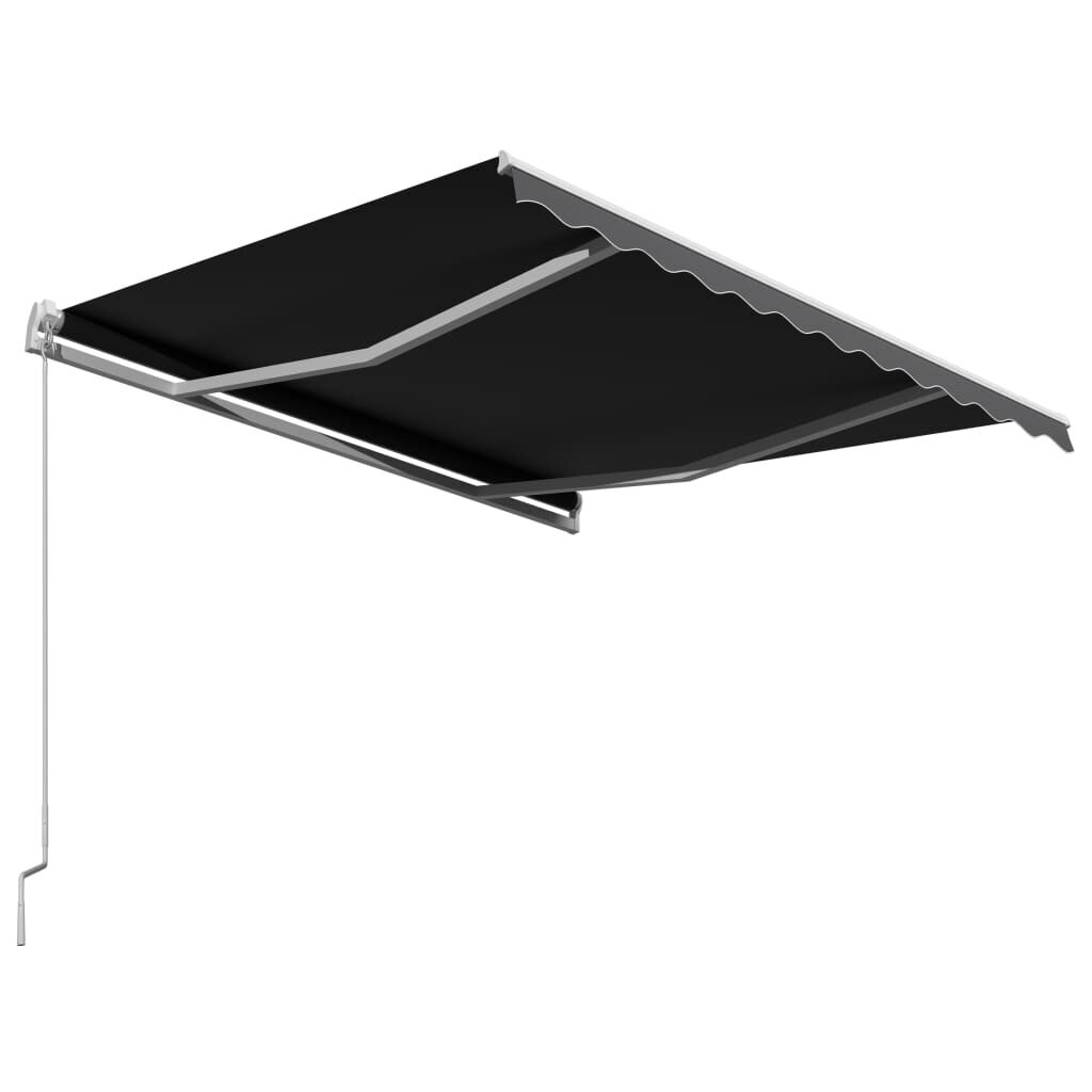 vidaXL Manuaalisesti sisäänkelattava markiisi 300x250 cm antrasiitti hinta ja tiedot | Aurinkovarjot ja markiisit | hobbyhall.fi