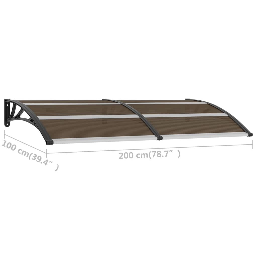 vidaXL Ovikatos musta 200x100 cm PC hinta ja tiedot | Katokset | hobbyhall.fi