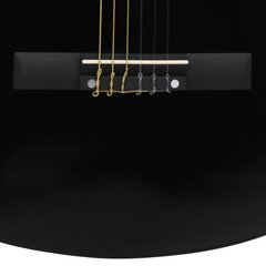 vidaXL Klassinen kitara aloittelijalle musta 4/4 39" amerikanlehmus hinta ja tiedot | Kitarat | hobbyhall.fi
