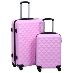 vidaXL Kovapintainen matkalaukkusetti 2 kpl pinkki ABS hinta ja tiedot | Matkalaukut ja matkakassit | hobbyhall.fi