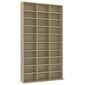 vidaXL CD-hylly Sonoma-tammi 102x16x177,5 cm lastulevy hinta ja tiedot | Hyllyt | hobbyhall.fi