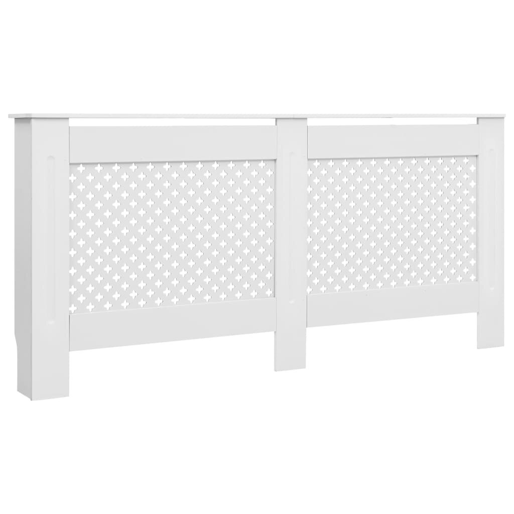 vidaXL Lämpöpatterin suoja MDF 172x19x81,5 cm valkoinen hinta ja tiedot | Takka- ja uunitarvikkeet | hobbyhall.fi