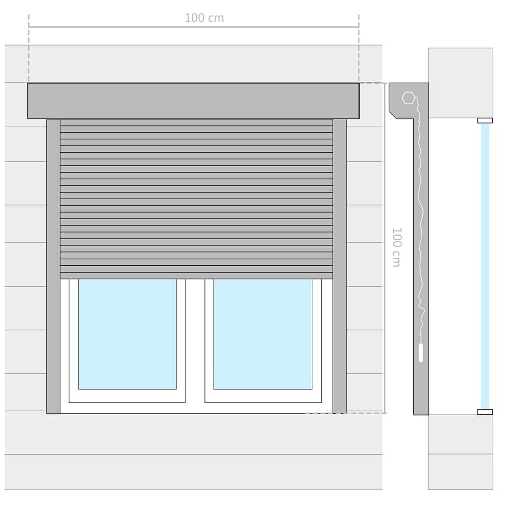 vidaXL Rullakaihdin alumiini 100x100 cm valkoinen hinta ja tiedot | Kaihtimet | hobbyhall.fi