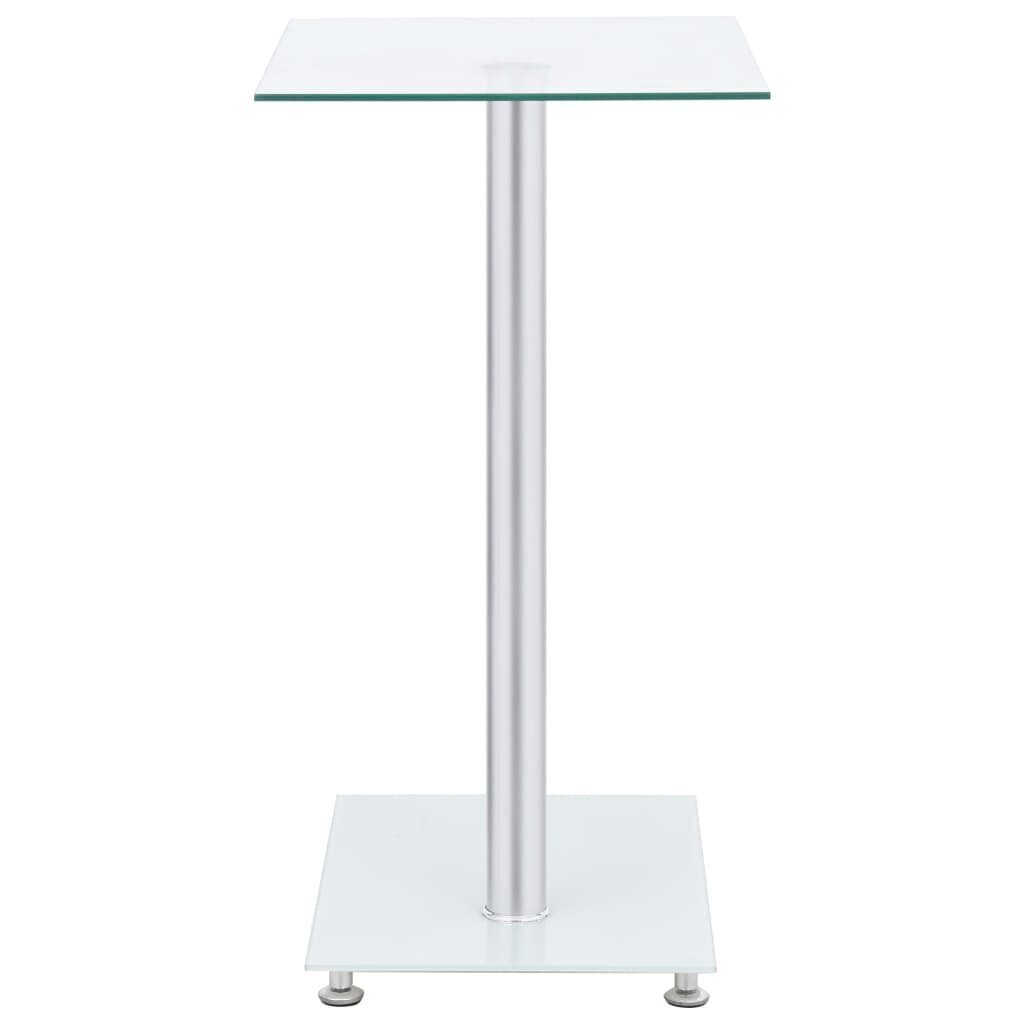 vidaXL U-muotoinen sivupöytä läpinäkyvä 45x30x58 cm karkaistu lasi hinta ja tiedot | Sohvapöydät | hobbyhall.fi