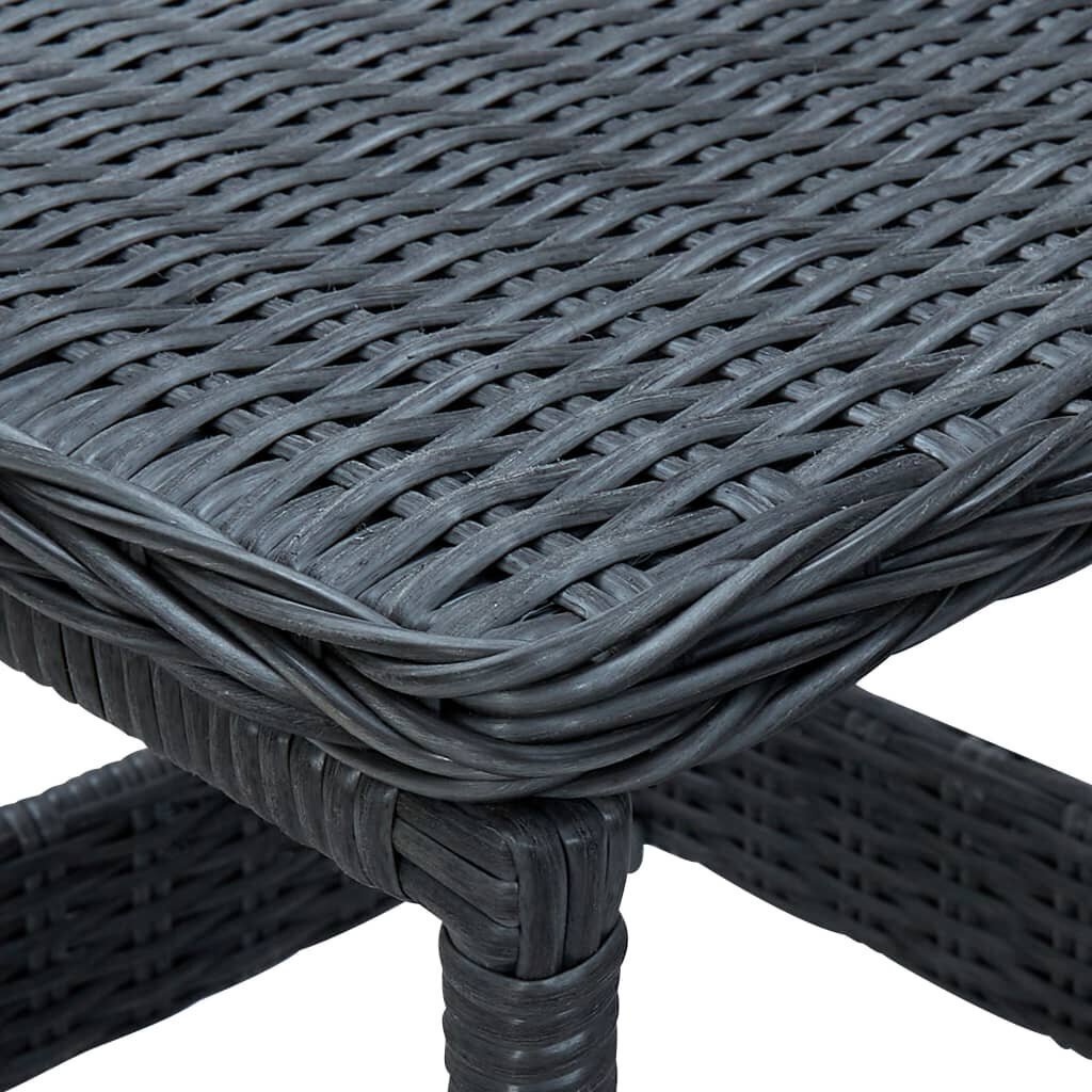vidaXL Puutarhapöytä tummanharmaa 45x45x46,5 cm polyrottinki hinta ja tiedot | Puutarhapöydät | hobbyhall.fi