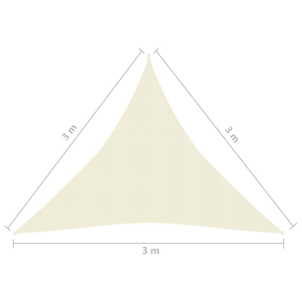 vidaXL Aurinkopurje 160 g/m² kerma 3x3x3 m HDPE hinta ja tiedot | Aurinkovarjot ja markiisit | hobbyhall.fi