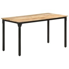 vidaXL Ruokapöytä 140x70x76 cm karkea mangopuu hinta ja tiedot | Ruokapöydät | hobbyhall.fi