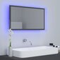 vidaXL LED-kylpyhuonepeili harmaa 80x8,5x37 cm akryyli hinta ja tiedot | Kylpyhuonepeilit | hobbyhall.fi