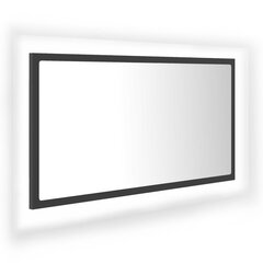 vidaXL LED-kylpyhuonepeili harmaa 80x8,5x37 cm akryyli hinta ja tiedot | Kylpyhuonepeilit | hobbyhall.fi