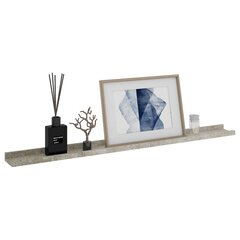 vidaXL Seinähyllyt 4 kpl betoninharmaa100x9x3 cm hinta ja tiedot | Hyllyt | hobbyhall.fi