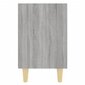 vidaXL Yöpöydät täyspuujaloilla 2 kpl harmaa Sonoma 40x30x50 cm hinta ja tiedot | Yöpöydät | hobbyhall.fi