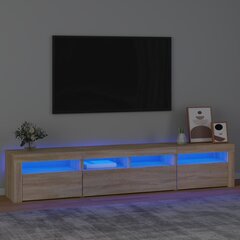 vidaXL TV-taso LED-valoilla Sonoma-tammi 210x35x40 cm hinta ja tiedot | TV-tasot | hobbyhall.fi