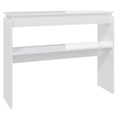 vidaXL Konsolipöytä korkeakiilto valkoinen 102x30x80 cm lastulevy hinta ja tiedot | Sohvapöydät | hobbyhall.fi
