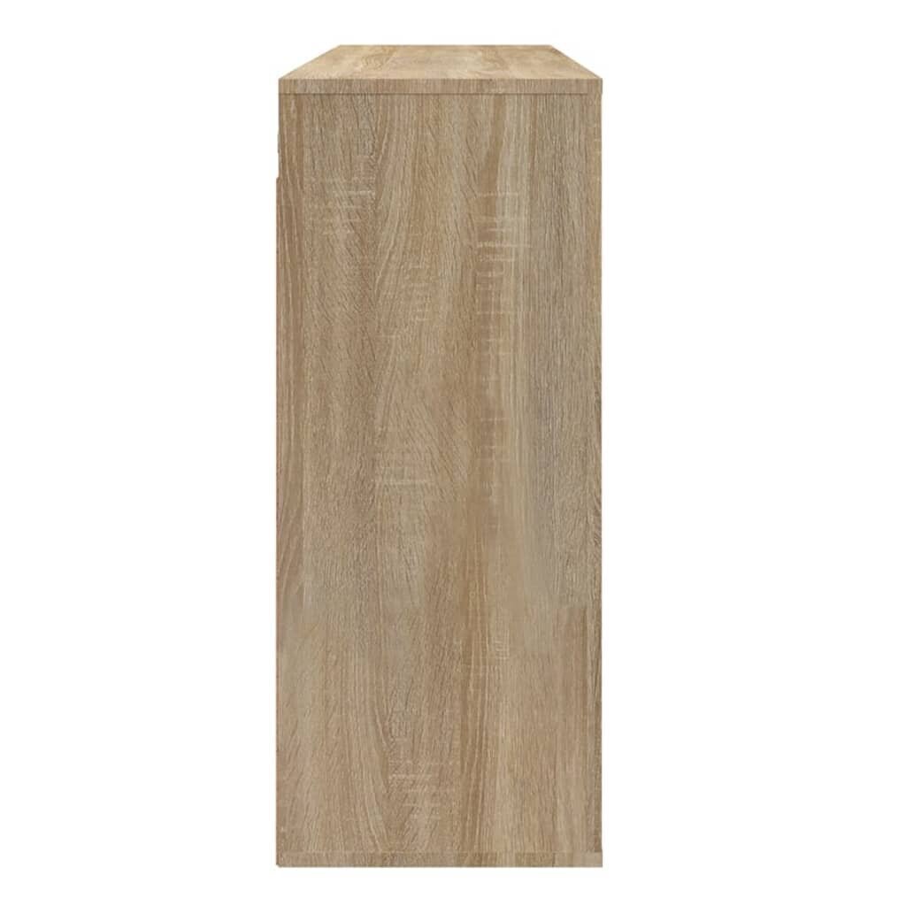 vidaXL Seinäkaappi Sonoma-tammi 80x33x80 cm tekninen puu hinta ja tiedot | Olohuoneen kaapit ja lipastot | hobbyhall.fi