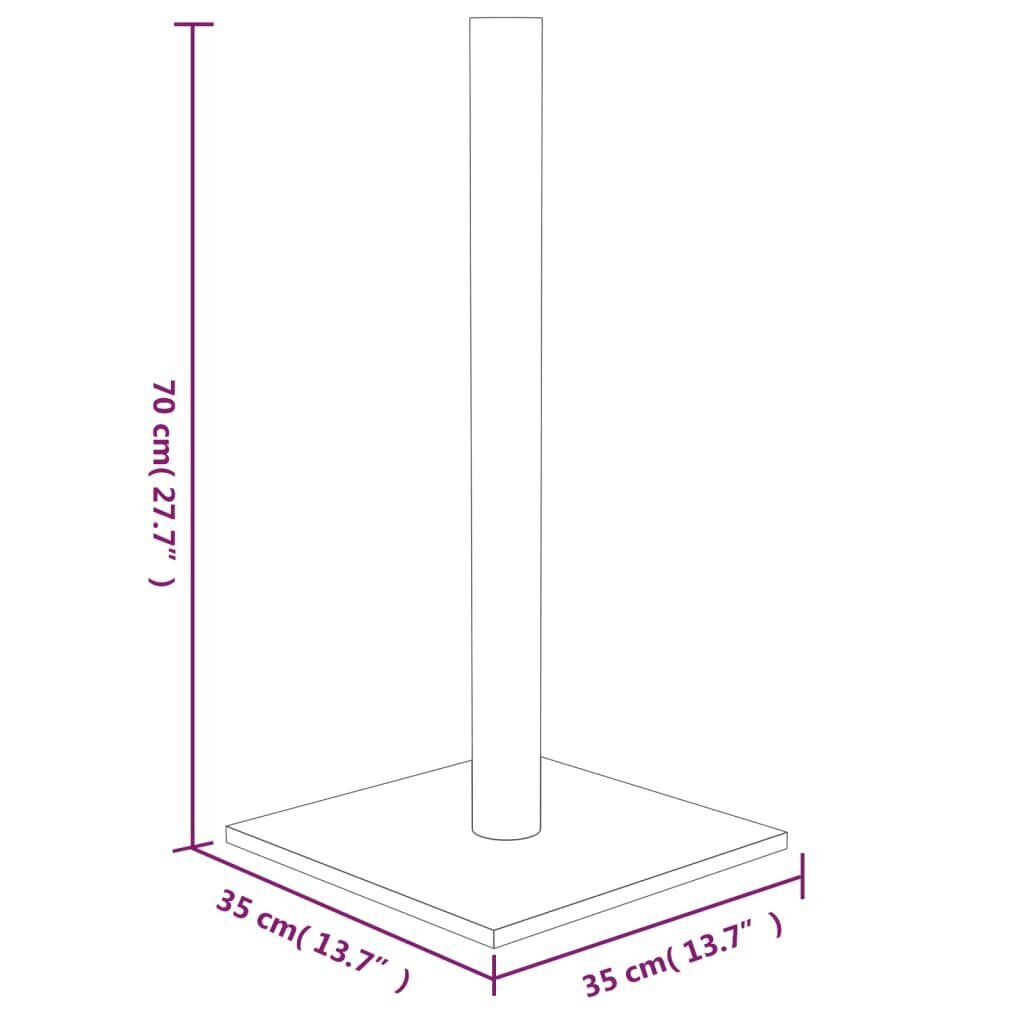 vidaXL Kissan raapimispylväs kerma 35x35x70 cm hinta ja tiedot | Raapimispuut ja kiipeilypuut | hobbyhall.fi