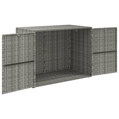 vidaXL Puutarhan säilytyskaappi harmaa 100x55,5x80 cm polyrottinki hinta ja tiedot | Kaapit | hobbyhall.fi