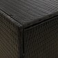 vidaXL Puutarhan säilytyskaappi musta 198x55,5x80 cm polyrottinki hinta ja tiedot | Olohuoneen kaapit ja lipastot | hobbyhall.fi