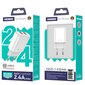 Laturi Jellico EU02 12W 2x USB 2.4A plug-in fast charger universal kaikille mobiililaitteille, valkoinen hinta ja tiedot | Puhelimen laturit | hobbyhall.fi