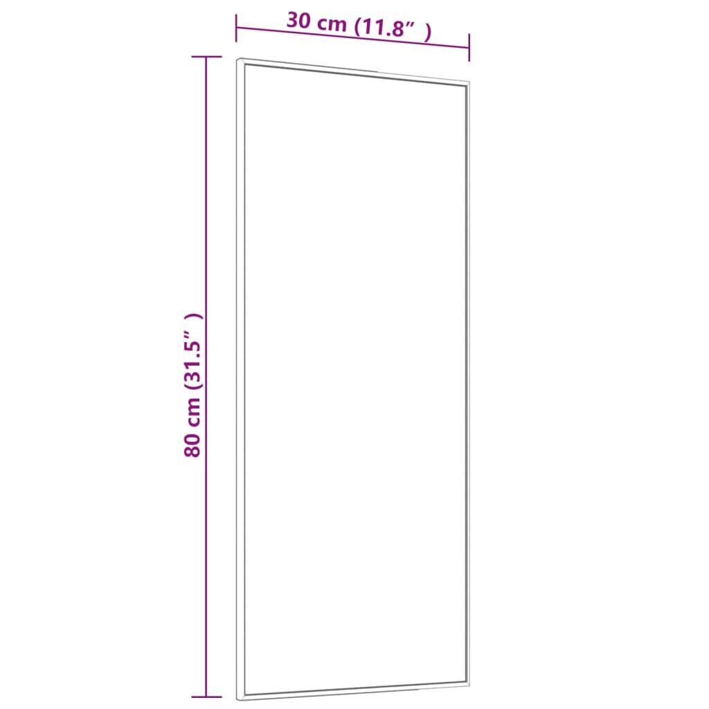 vidaXL Ovipeili kulta 30x80 cm lasi ja alumiini hinta ja tiedot | Peilit | hobbyhall.fi