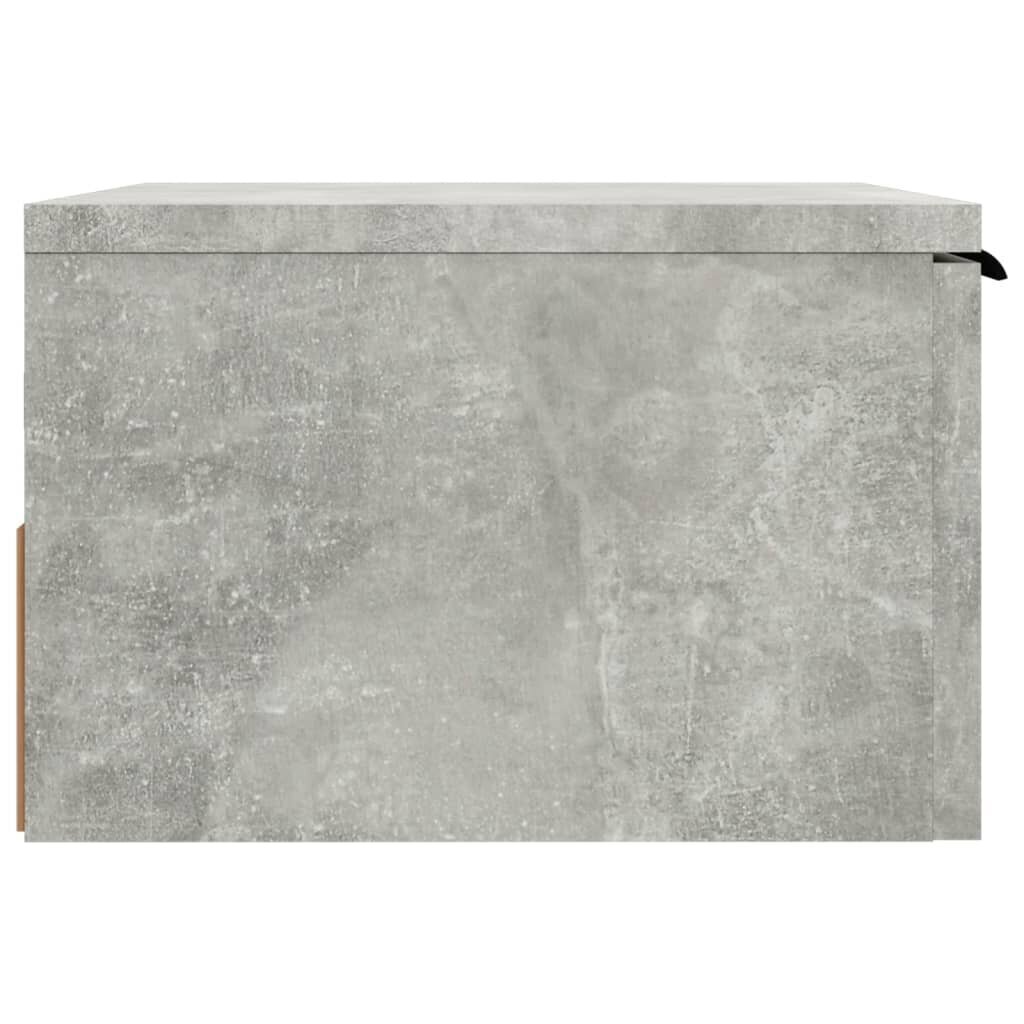 vidaXL Seinäkiinnitettävät yöpöydät 2 kpl betoninharmaa 34x30x20 cm hinta ja tiedot | Olohuoneen kaapit ja lipastot | hobbyhall.fi