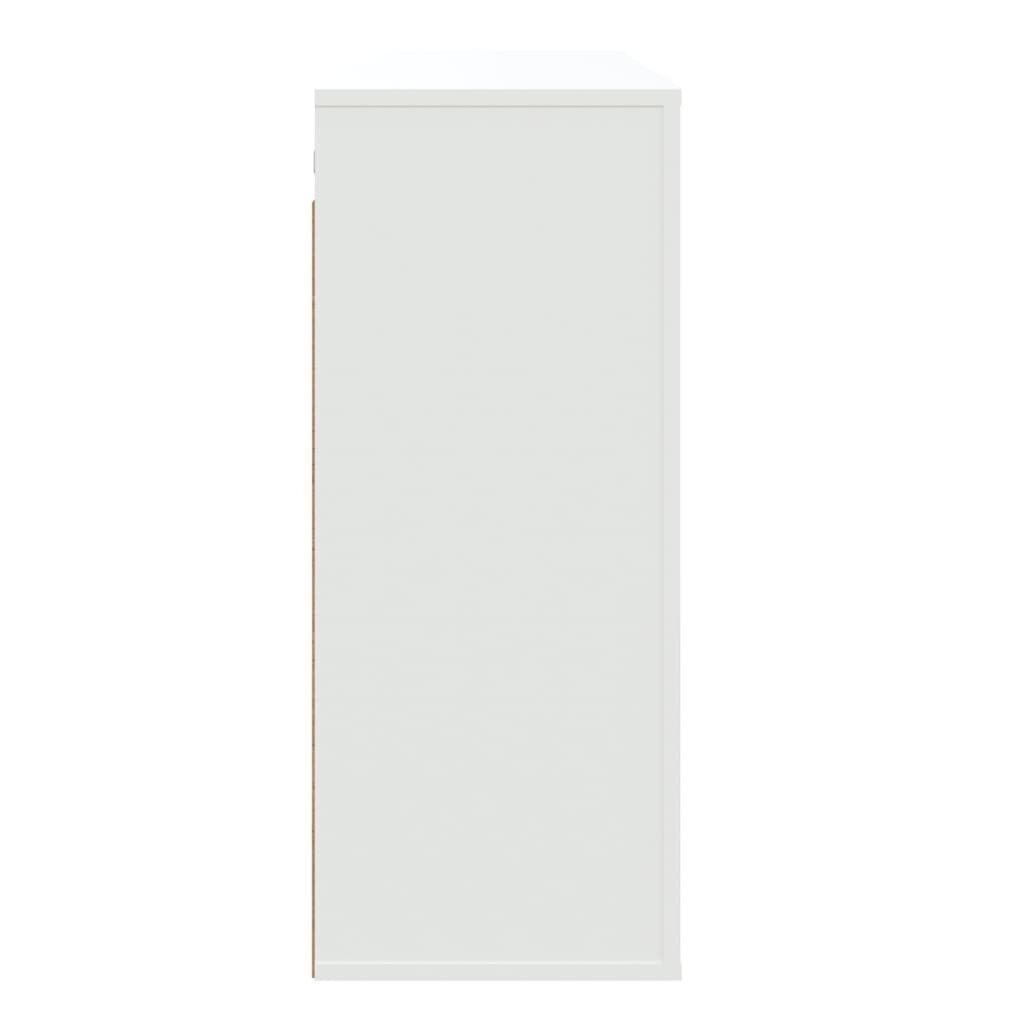 vidaXL Seinäkaappi valkoinen 80x33x80 cm tekninen puu hinta ja tiedot | Olohuoneen kaapit ja lipastot | hobbyhall.fi