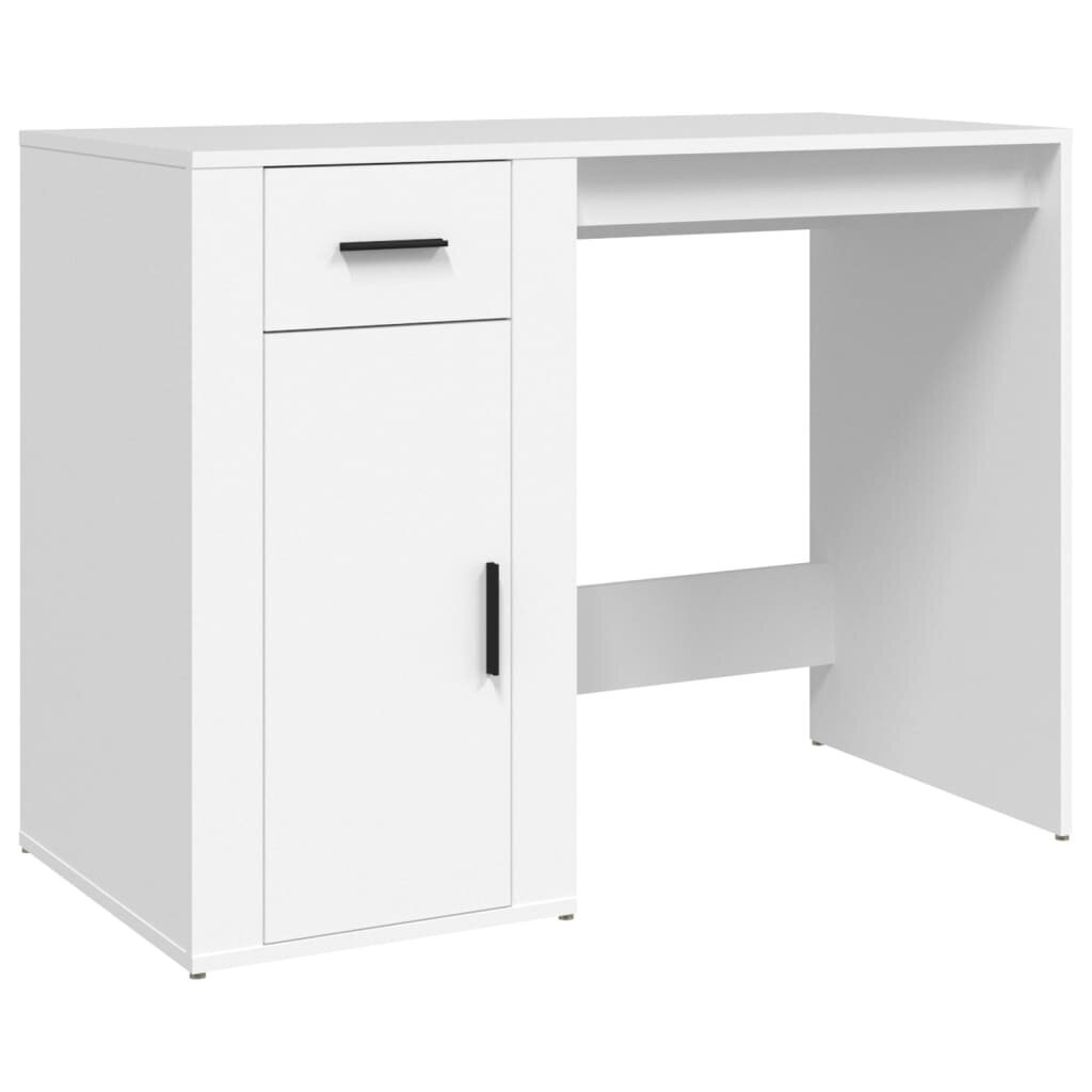 vidaXL Työpöytä valkoinen 100x49x75 cm tekninen puu hinta ja tiedot | Tietokonepöydät ja työpöydät | hobbyhall.fi