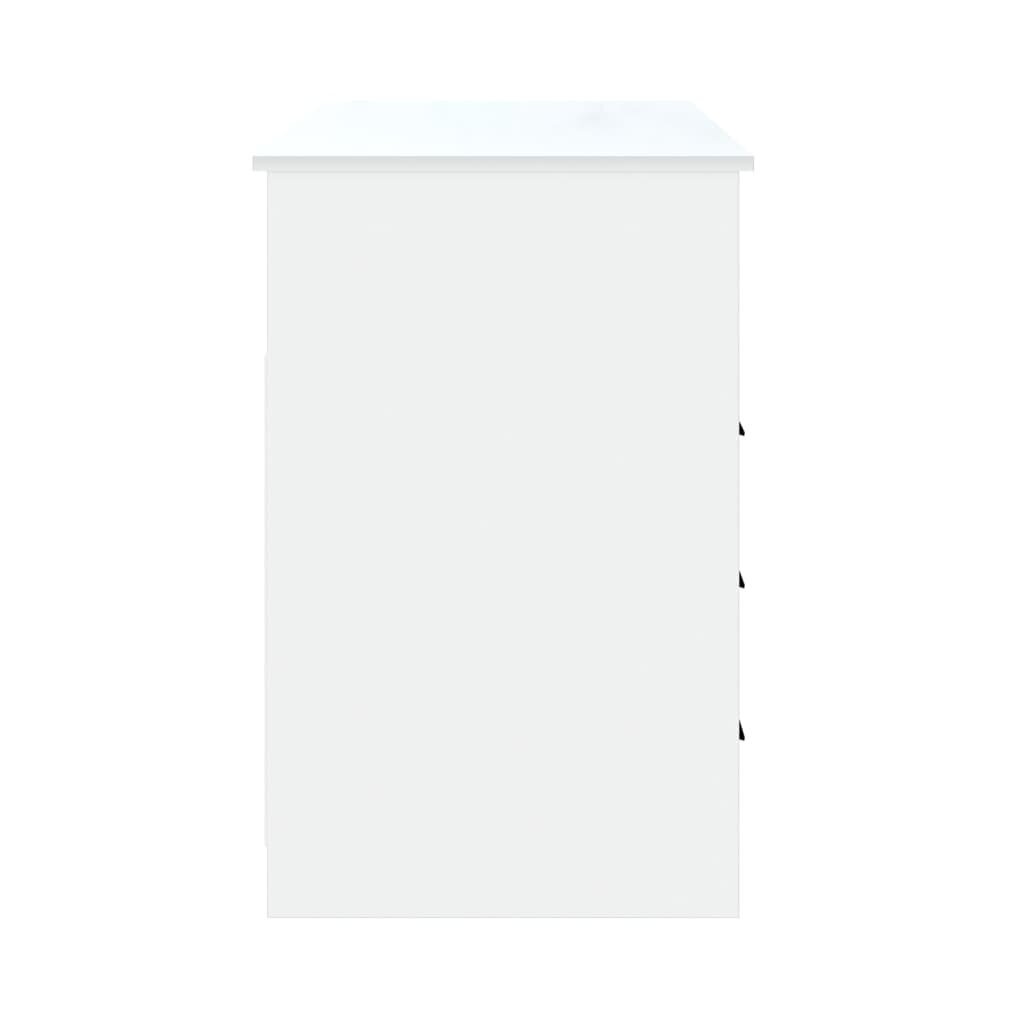 vidaXL Työpöytä laatikoilla valkoinen 102x50x76 cm tekninen puu hinta ja tiedot | Tietokonepöydät ja työpöydät | hobbyhall.fi