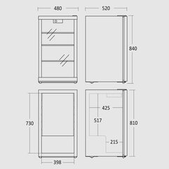 Scandomestic DKS123BE hinta ja tiedot | Jääkaapit | hobbyhall.fi