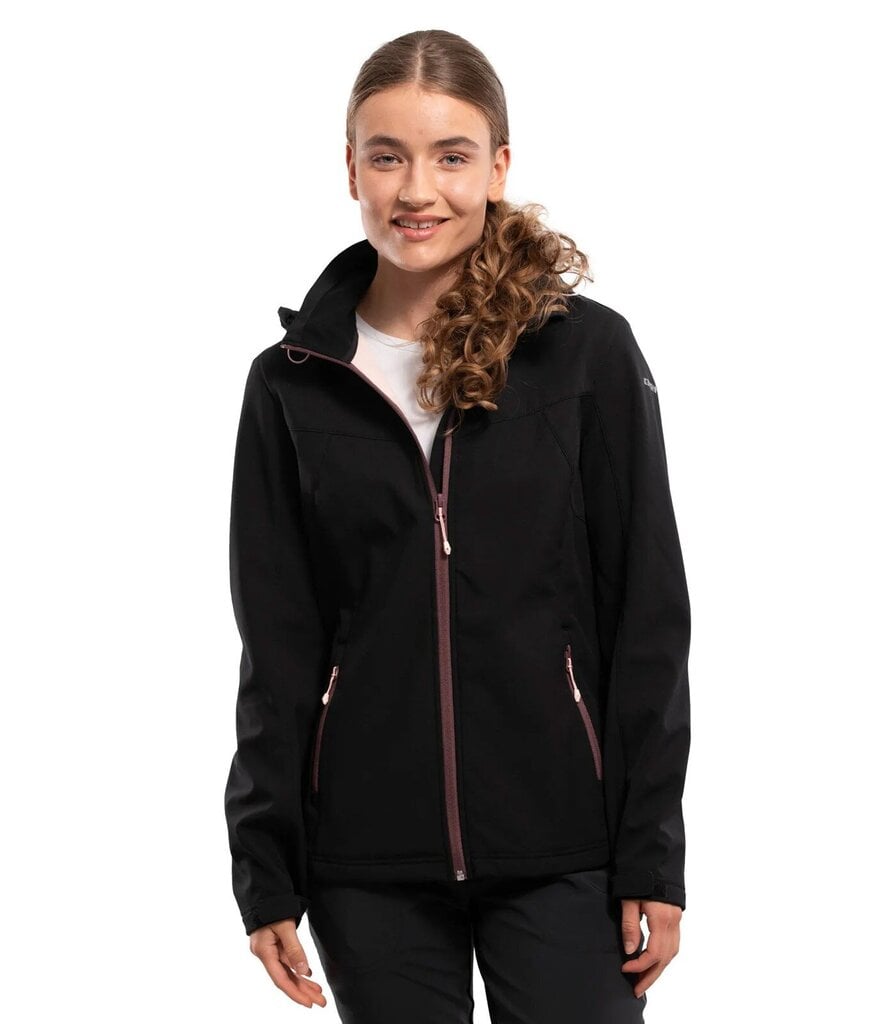 Icepeak naisten softshell takki Brenham 54970-4*960, musta/harmaa pinkki 6438549277470 hinta ja tiedot | Naisten ulkoilutakit | hobbyhall.fi